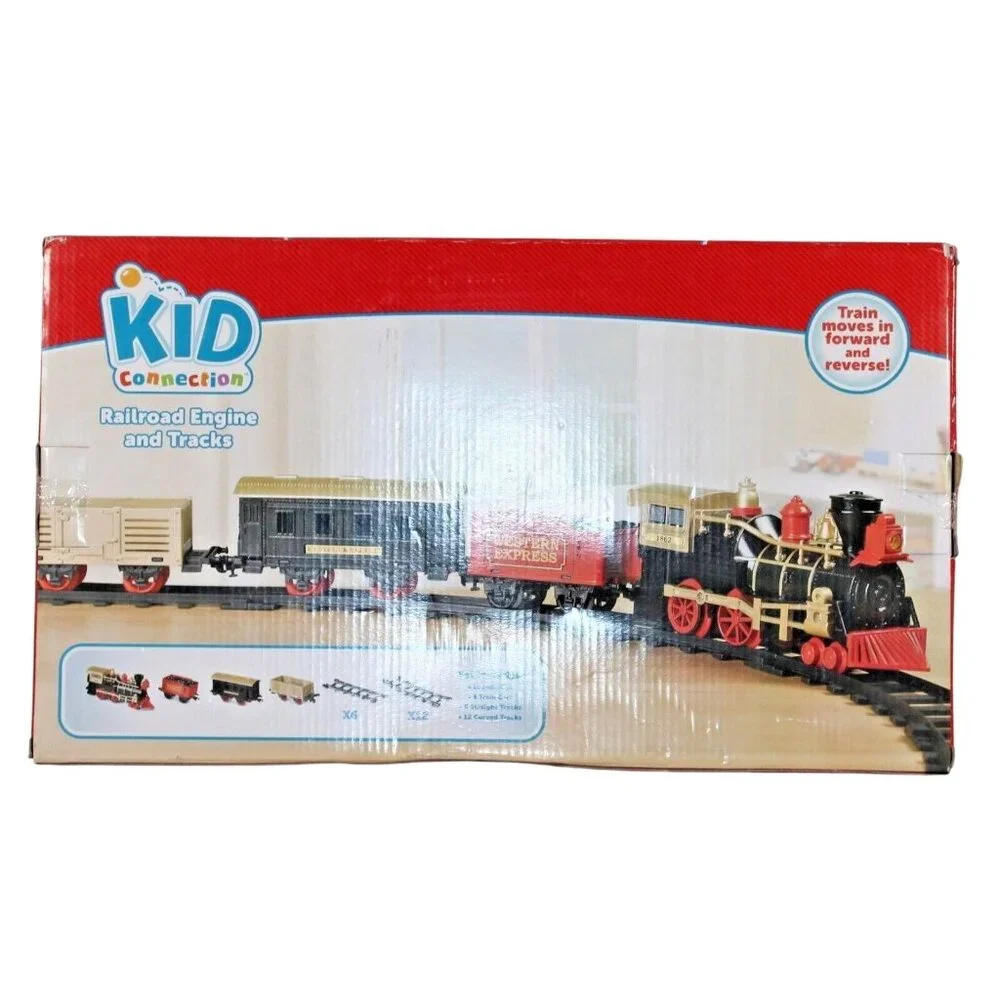 Kid Connection Railroad Engine Tracks 22 Pieces Battery Powered Real Train Sound - Picture 3 of 10